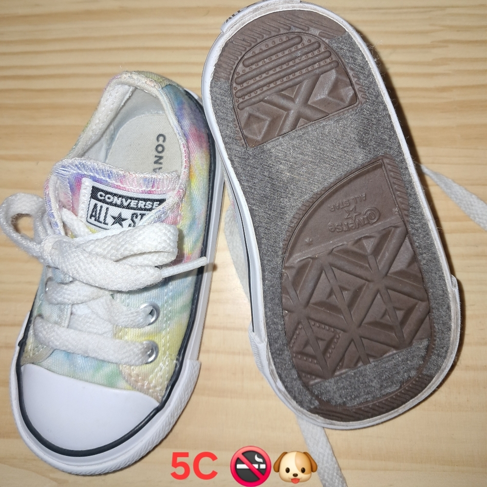 Converse Kids Rainbow Sneakers, Size 5c